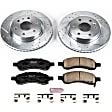 K4657-36 Front Brake Disc and Pad Kit, Silver zinc-plated, Cross-drilled and Slotted, 6 Lugs, 325 mm, Carbon Fiber Ceramic, Z36 Extreme Truck And Tow