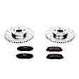 K4669 Front Brake Disc and Pad Kit, Cross-drilled and Slotted 5 Lugs 275 mm Carbon Fiber Ceramic Z23 Evolution Sport Series