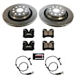 2009 Lexus LS460 - Rear Brake Disc and Pad Kit, Cross-drilled and Slotted, 5 Lugs, 335 mm, Carbon Fiber Ceramic, AWD, 4.6L 8Cyl, Z23 Evolution Sport Series
