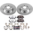 K4704-36 Rear Brake Disc and Pad Kit, Silver zinc-plated, Cross-drilled and Slotted, 5 Lugs, 302 mm, Carbon Fiber Ceramic, Z36 Extreme Truck And Tow