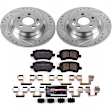 2017 Volvo V60 - Rear Brake Disc and Pad Kit, Cross-drilled and Slotted, 5 Lugs, 302 mm, Carbon Fiber Ceramic, With Solid Rear Rotors, Z23 Evolution Sport Series
