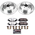 K4714-36 Rear Brake Disc and Pad Kit, Silver zinc-plated, Cross-drilled and Slotted, 5 Lugs, 309 mm, Carbon Fiber Ceramic, Z36 Extreme Truck And Tow