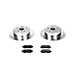 K4714 Rear Brake Disc and Pad Kit, Silver zinc-plated, Cross-drilled and Slotted, 5 Lugs, 309 mm, Carbon Fiber Ceramic, Z23 Evolution Sport Series