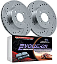 4-Wheel Set Power Stop&reg; K498 Front and Rear Z23 Daily Carbon-Fiber Ceramic Brake Pad and Drilled & Slotted Rotor Kit