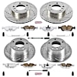 2000 BMW Z3 - Front and Rear Brake Disc and Pad Kit, Silver zinc-plated, Cross-drilled and Slotted, 5 Lugs, 272 mm, Carbon Fiber Ceramic, 2.5L 6Cyl, Z26 Street Warrior Carbon-Fiber Ceramic Series