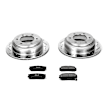 1999 Isuzu Trooper - Rear Brake Disc and Pad Kit, Silver zinc-plated, Cross-drilled and Slotted, 6 Lugs, 313 mm, Carbon Fiber Ceramic, Z23 Evolution Sport Series