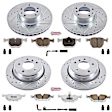 2000 BMW 540i - Front and Rear Brake Disc and Pad Kit, Cross-drilled and Slotted, 5 Lugs, 298 mm, Carbon Fiber Ceramic, Sedan, Built to 3/2000, 4.4L 8Cyl, Z26 Street Warrior Carbon-Fiber Ceramic Series