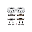 K5067-36 Front Brake Disc and Pad Kit, Cross-drilled and Slotted 5 Lugs 297 mm Carbon Fiber Ceramic Z36 Extreme Truck And Tow