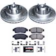 K5083 Front Brake Disc and Pad Kit, Silver zinc-plated, Cross-drilled and Slotted, 5 Lugs, 261 mm, Carbon Fiber Ceramic, RWD, Z23 Evolution Sport Series