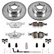 K5156-26 Front Brake Disc and Pad Kit, Silver zinc-plated, Cross-drilled and Slotted, 5 Lugs, 310 mm, Carbon Fiber Ceramic, Z26 Street Warrior Carbon-Fiber Ceramic Series