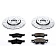 K5246 Front Brake Disc and Pad Kit, Silver zinc-plated, Cross-drilled and Slotted, 5 Lugs, 280 mm, Carbon Fiber Ceramic, Z23 Evolution Sport Series