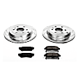 2012 GMC Acadia - Rear Brake Disc and Pad Kit, Silver zinc-plated, Cross-drilled and Slotted, 6 Lugs, 331 mm, Carbon Fiber Ceramic, 3.6L 6Cyl, Z23 Evolution Sport Series