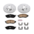 K5263 Front Brake Disc and Pad Kit, Silver zinc-plated, Cross-drilled and Slotted, 5 Lugs, 319 mm, Carbon Fiber Ceramic, Z23 Evolution Sport Series