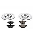 K5279 Front Brake Disc and Pad Kit, Cross-drilled and Slotted 5 Lugs 320 mm Carbon Fiber Ceramic Z23 Evolution Sport Series