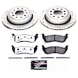K5293-26 Rear Brake Disc and Pad Kit, Silver zinc-plated, Cross-drilled and Slotted, 5 Lugs, 294.9 mm, Carbon Fiber Ceramic, Z26 Street Warrior Carbon-Fiber Ceramic Series