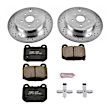 K5305 Rear Brake Disc and Pad Kit, Silver zinc-plated, Cross-drilled and Slotted, 5 Lugs, 316 mm, Carbon Fiber Ceramic, Z23 Evolution Sport Series