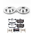 K5312-26 Rear Brake Disc and Pad Kit, Silver zinc-plated, Cross-drilled and Slotted, 5 Lugs, 329.8 mm, Carbon Fiber Ceramic, Z26 Street Warrior Carbon-Fiber Ceramic Series