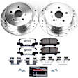 K5333-36 Rear Brake Disc and Pad Kit, Cross-drilled and Slotted 5 Lugs 288 mm Carbon Fiber Ceramic Z36 Extreme Truck And Tow