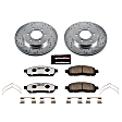 K5336-36 Front Brake Disc and Pad Kit, Cross-drilled and Slotted 6 Lugs 330 mm Carbon Fiber Ceramic Z36 Extreme Truck And Tow