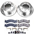 K5337 Rear Brake Disc and Pad Kit, Silver zinc-plated, Cross-drilled and Slotted, 8 Lugs, 324 mm, Carbon Fiber Ceramic, Z23 Evolution Sport Series