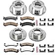4-Wheel Set Power Stop&reg; K5338-36 Front and Rear Z36 Truck Carbon-Fiber Ceramic Brake Pad and Drilled & Slotted Rotor Kit