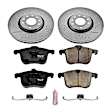 K5349 Front Brake Disc and Pad Kit, Silver zinc-plated, Cross-drilled and Slotted, 5 Lugs, 314 mm, Carbon Fiber Ceramic, Z23 Evolution Sport Series
