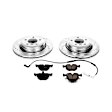 K5361 Rear Brake Disc and Pad Kit, Silver zinc-plated, Cross-drilled and Slotted, 5 Lugs, 320 mm, Carbon Fiber Ceramic, Z23 Evolution Sport Series