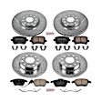 4-Wheel Set Power Stop&reg; K5363 Front and Rear Z23 Daily Carbon-Fiber Ceramic Brake Pad and Drilled & Slotted Rotor Kit