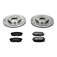K5366 Front Brake Disc and Pad Kit, Silver zinc-plated, Cross-drilled and Slotted, 5 Lugs, 279.7 mm, Carbon Fiber Ceramic, Z23 Evolution Sport Series