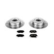 K5381 Rear Brake Disc and Pad Kit, Silver zinc-plated, Cross-drilled and Slotted, 5 Lugs, 283 mm, Carbon Fiber Ceramic, Z23 Evolution Sport Series