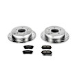 2012 Kia Sportage - Rear Brake Disc and Pad Kit, Cross-drilled and Slotted, 5 Lugs, 283.8 mm, Carbon Fiber Ceramic, AWD, Z23 Evolution Sport Series