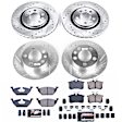4-Wheel Set Power Stop&reg; K5402 Front and Rear Z23 Daily Carbon-Fiber Ceramic Brake Pad and Drilled & Slotted Rotor Kit