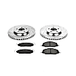 K5407 Front Brake Disc and Pad Kit, Silver zinc-plated, Cross-drilled and Slotted, 5 Lugs, 316.2 mm, Carbon Fiber Ceramic, Z23 Evolution Sport Series