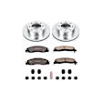 K5411-36 Front Brake Disc and Pad Kit, Cross-drilled and Slotted 8 Lugs 360 mm Carbon Fiber Ceramic Z36 Extreme Truck And Tow