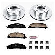 K5411 Front Brake Disc and Pad Kit, Cross-drilled and Slotted 8 Lugs 360 mm Carbon Fiber Ceramic Z23 Evolution Sport Series