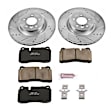 K5422 Front Brake Disc and Pad Kit, Silver zinc-plated, Cross-drilled and Slotted, 5 Lugs, 360 mm, Carbon Fiber Ceramic, Z23 Evolution Sport Series