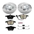 2006 Volkswagen Passat - Front Brake Disc and Pad Kit, Silver zinc-plated, Cross-drilled and Slotted, 5 Lugs, 345 mm, Carbon Fiber Ceramic, AWD, 3.6L 6Cyl, Z23 Evolution Sport Series
