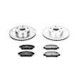 K5431 Front Brake Disc and Pad Kit, Cross-drilled and Slotted 5 Lugs 275 mm Carbon Fiber Ceramic Z23 Evolution Sport Series