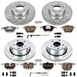 4-Wheel Set Power Stop&reg; K5439-26 Front and Rear Z26 Muscle Carbon-Fiber Ceramic Brake Pad and Drilled & Slotted Rotor Kit
