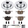 K5491-26 Rear Brake Disc and Pad Kit, Silver zinc-plated, Cross-drilled and Slotted, 5 Lugs, 319.6 mm, Carbon Fiber Ceramic, Z26 Street Warrior Carbon-Fiber Ceramic Series