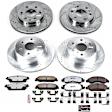 4-Wheel Set Power Stop&reg; K5520-36 Front and Rear Z36 Truck Carbon-Fiber Ceramic Brake Pad and Drilled & Slotted Rotor Kit