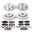 2008 Pontiac G8 - Front and Rear Brake Disc and Pad Kit, Cross-drilled and Slotted, 5 Lugs, 298 mm, Carbon Fiber Ceramic, 3.6L 6Cyl, Z23 Evolution Sport Series