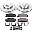 K5529 Front Brake Disc and Pad Kit, Silver zinc-plated, Cross-drilled and Slotted, 5 Lugs, 321 mm, Carbon Fiber Ceramic, Z23 Evolution Sport Series
