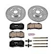 K5532 Front Brake Disc and Pad Kit, Silver zinc-plated, Cross-drilled and Slotted, 5 Lugs, 315.5 mm, Carbon Fiber Ceramic, Z23 Evolution Sport Series
