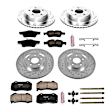 4-Wheel Set Power Stop&reg; K5533 Front and Rear Z23 Daily Carbon-Fiber Ceramic Brake Pad and Drilled & Slotted Rotor Kit