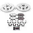 K5547-26 Rear Brake Disc and Pad Kit, Silver zinc-plated, Cross-drilled and Slotted, 5 Lugs, 315.2 mm, Carbon Fiber Ceramic, Z26 Street Warrior Carbon-Fiber Ceramic Series