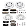 4-Wheel Set Power Stop&reg; K5566 Front and Rear Z23 Daily Carbon-Fiber Ceramic Brake Pad and Drilled & Slotted Rotor Kit