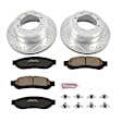 K5579 Rear Brake Disc and Pad Kit, Silver zinc-plated, Cross-drilled and Slotted, 8 Lugs, 340.11 mm, Carbon Fiber Ceramic, Z23 Evolution Sport Series