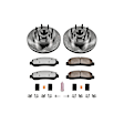 K5585-36 Front Brake Disc and Pad Kit, Silver zinc-plated, Cross-drilled and Slotted, 8 Lugs, 347 mm, Carbon Fiber Ceramic, RWD, Z36 Extreme Truck And Tow
