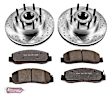 K5588-36 Front Brake Disc and Pad Kit, Silver zinc-plated, Cross-drilled and Slotted, 8 Lugs, 347 mm, Carbon Fiber Ceramic, RWD, Z36 Extreme Truck And Tow